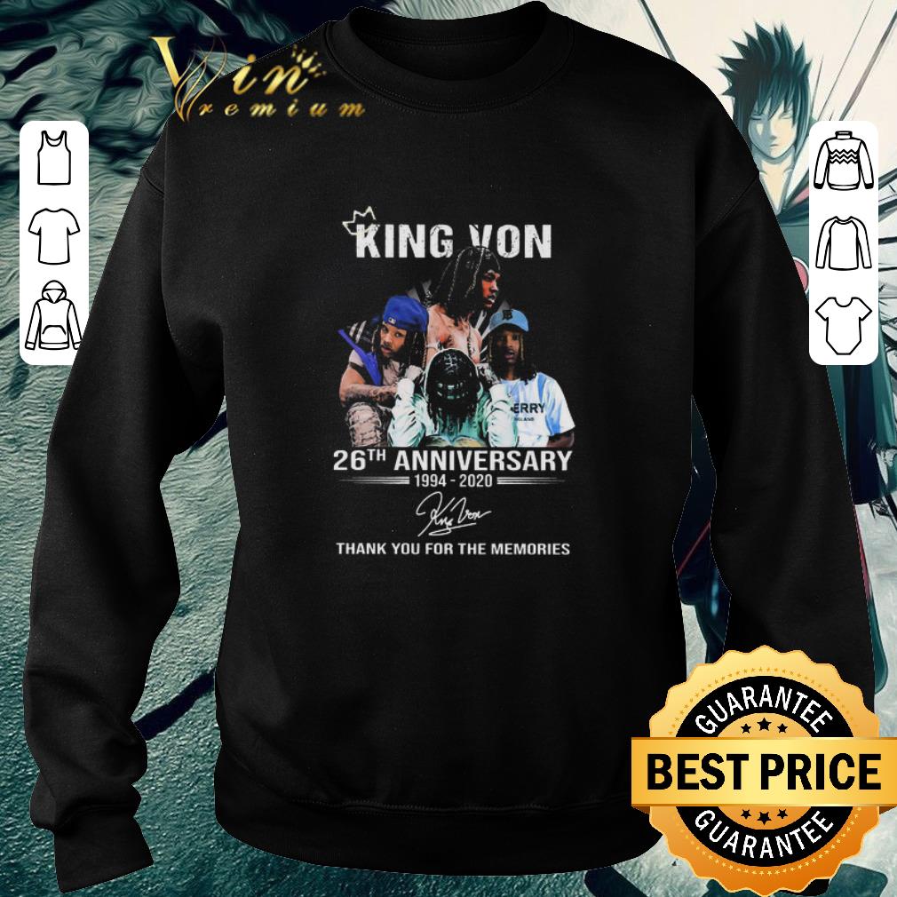 Awesome King Von 26th Anniversary 1994 2020 Thank You For The Memories Signature shirt ec407ce3 awesome king von 26th anniversary 1994 2020 thank you for the memories signature shirt 4 - Awesome King Von 26th Anniversary 1994 2020 Thank You For The Memories Signature shirt