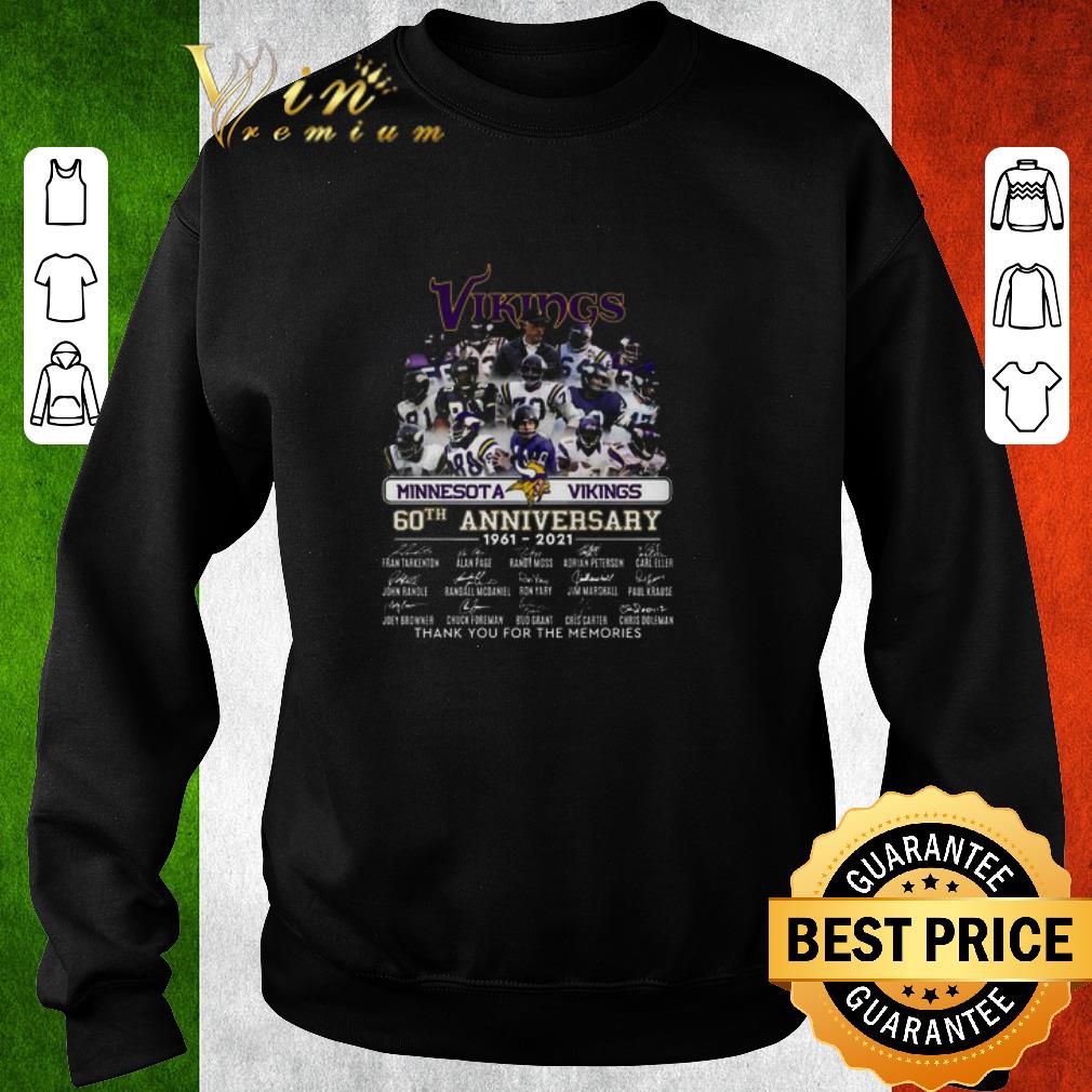 e3394108 pretty minnesota vikings 60th anniversary 1961 2021 thank you for the memories shirt 4 - Pretty Minnesota Vikings 60th Anniversary 1961-2021 Thank You For The Memories shirt