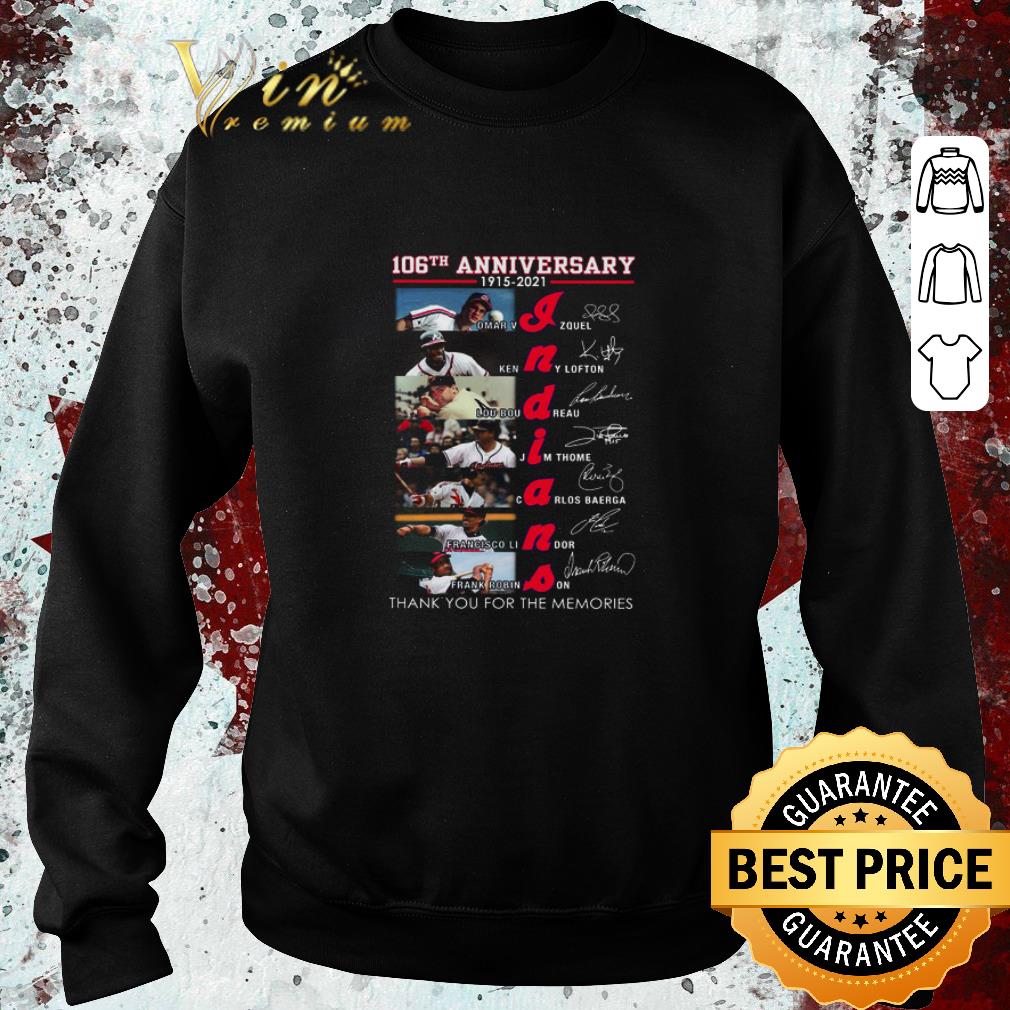 e351cbfb awesome indians 106th anniversary thank you for the memories signatures shirt 4 - Awesome Indians 106th Anniversary Thank You For The Memories Signatures shirt
