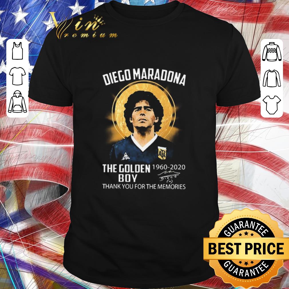 Original Diego Maradona The Golden Boy 1960 2020 Thank You For The Memories Signature shirt