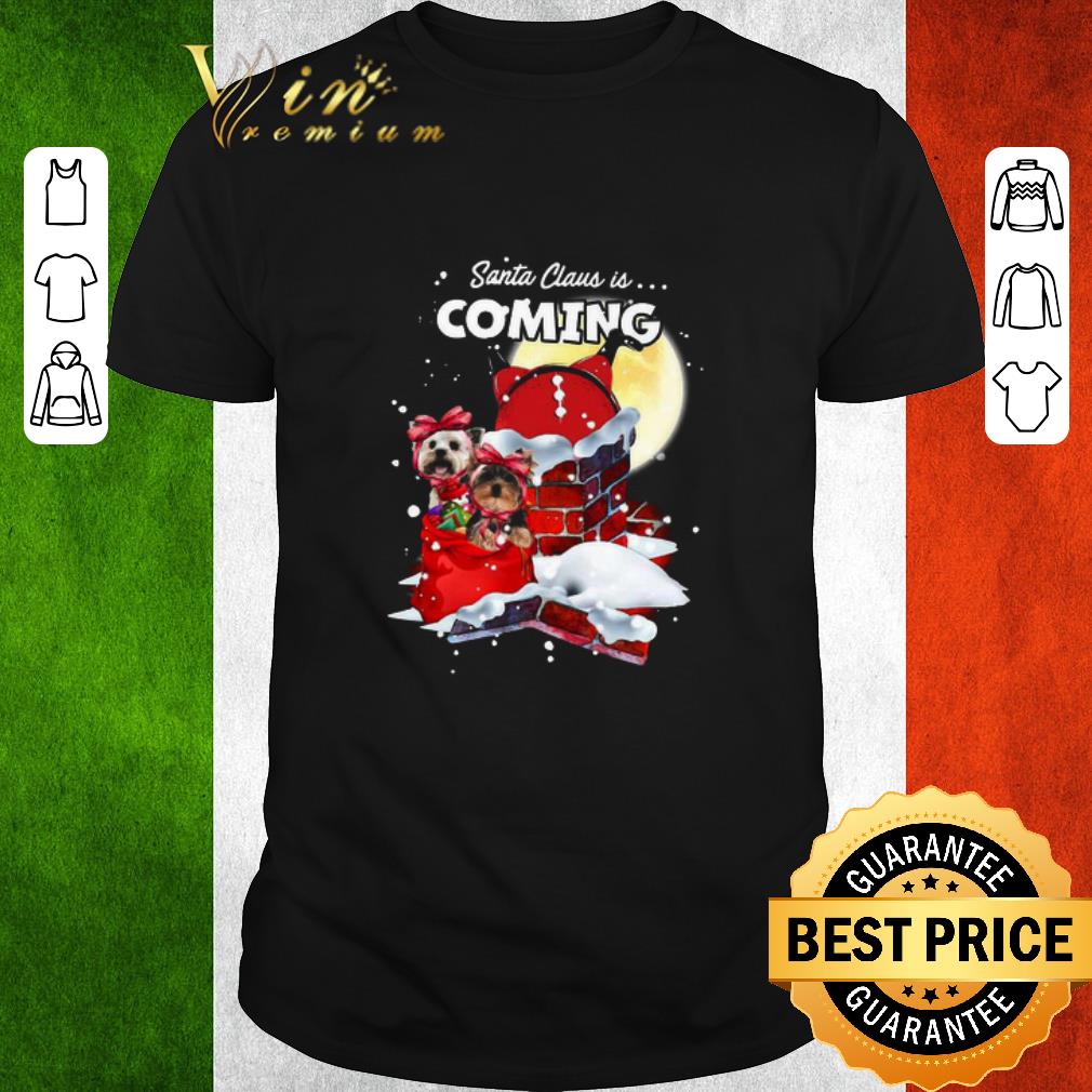 Premium Yorkshire Terrier Santa Claus Is Coming Christmas Sweater shirt
