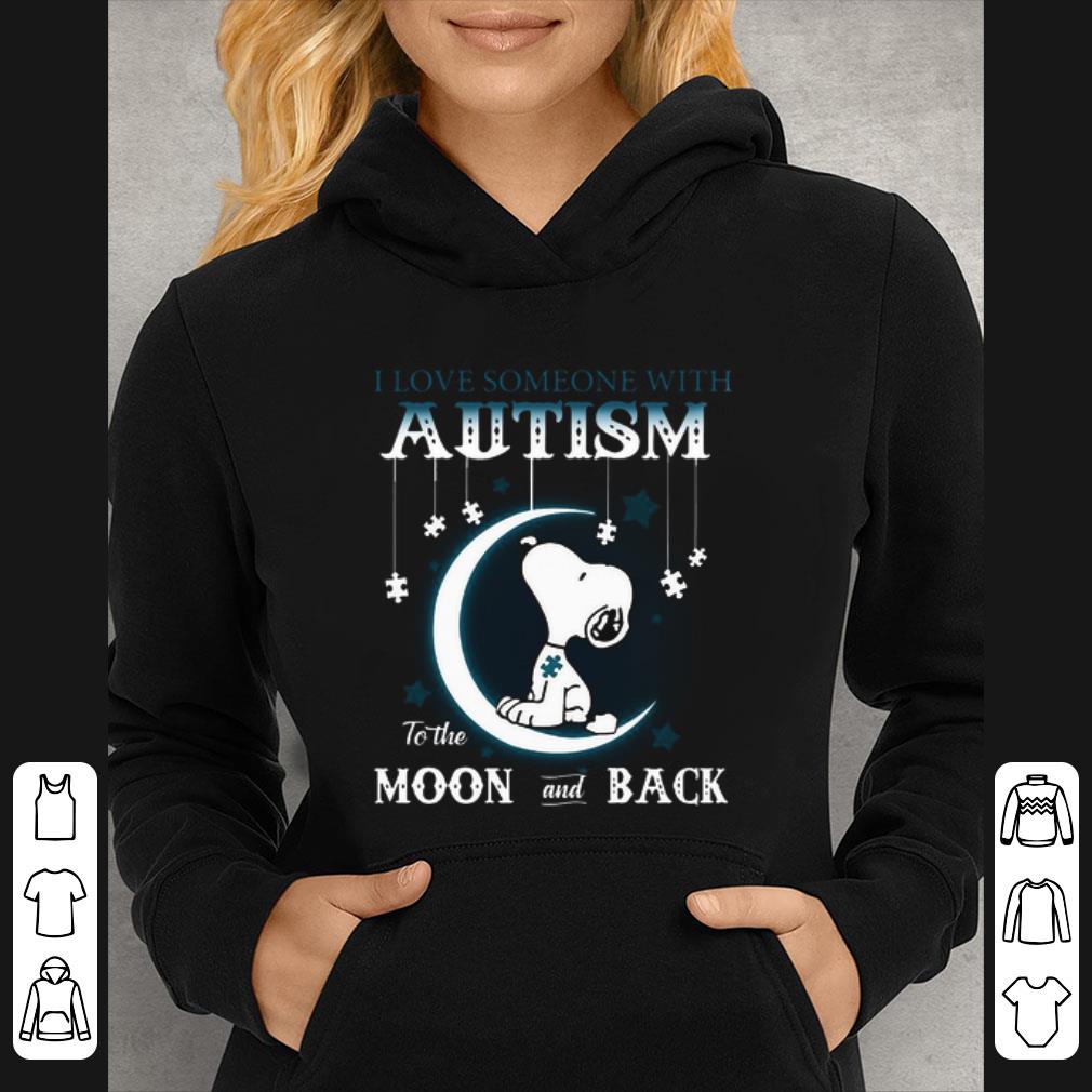 54c23484 top snoopy i love someone with autism to the moon and back shirt 4 - Top Snoopy I love someone with autism to the moon and back shirt