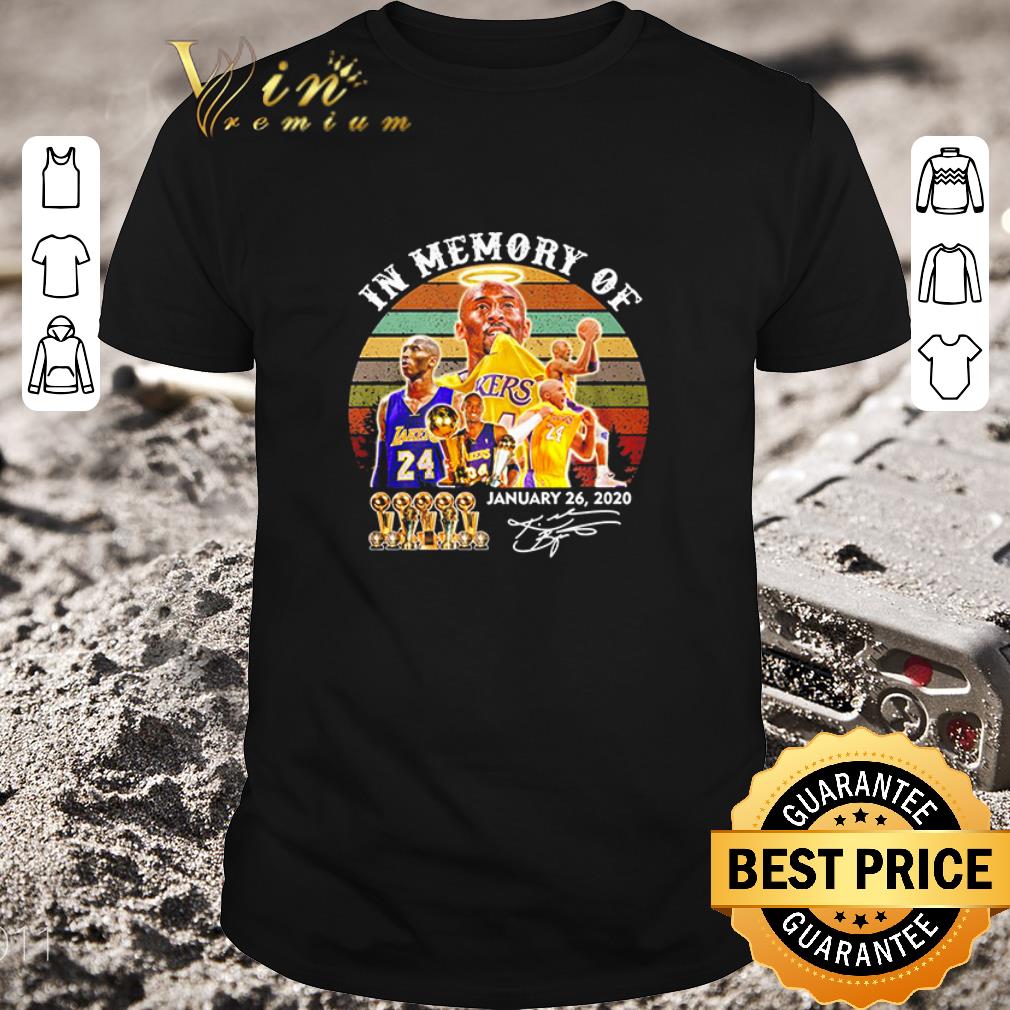 Pretty In memory of Kobe Bryant january 26, 2020 signature vintage shirt