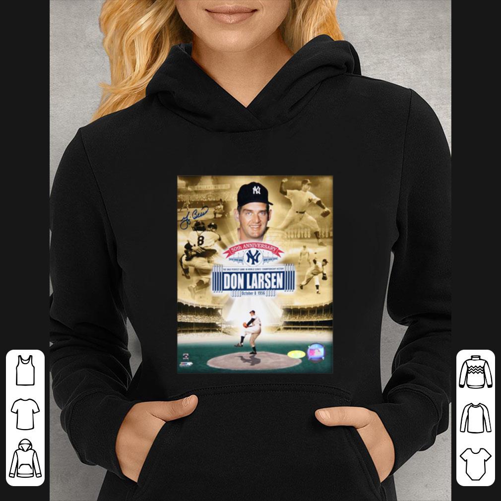 a1c2da78 original 50th nanniversary the only perfect game in world series don larsen signature shirt 4 - Original 50th Nanniversary The Only Perfect Game In World Series Don Larsen Signature shirt