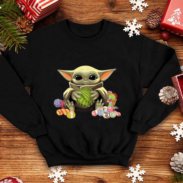 c52d6641 baby yoda hug wool rolls shirt 4 - Baby Yoda Hug Wool Rolls shirt