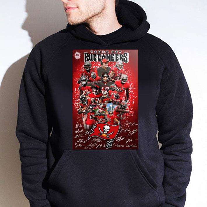 35348bf1 tampa bay buccaneers signatures champions poster shirt 4 - Official Tampa Bay Buccaneers Signatures Champions Poster Shirt