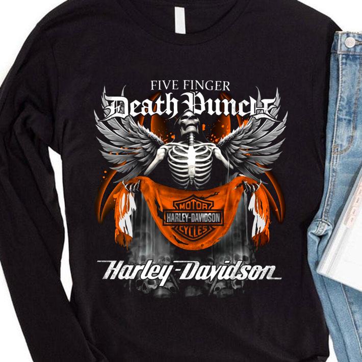 67b0ecf1 skull skeleton five finger death punch motor harley davidson cycles shirt 4 - Hot Skull Skeleton Five Finger Death Punch Motor Harley-Davidson Cycles Shirt