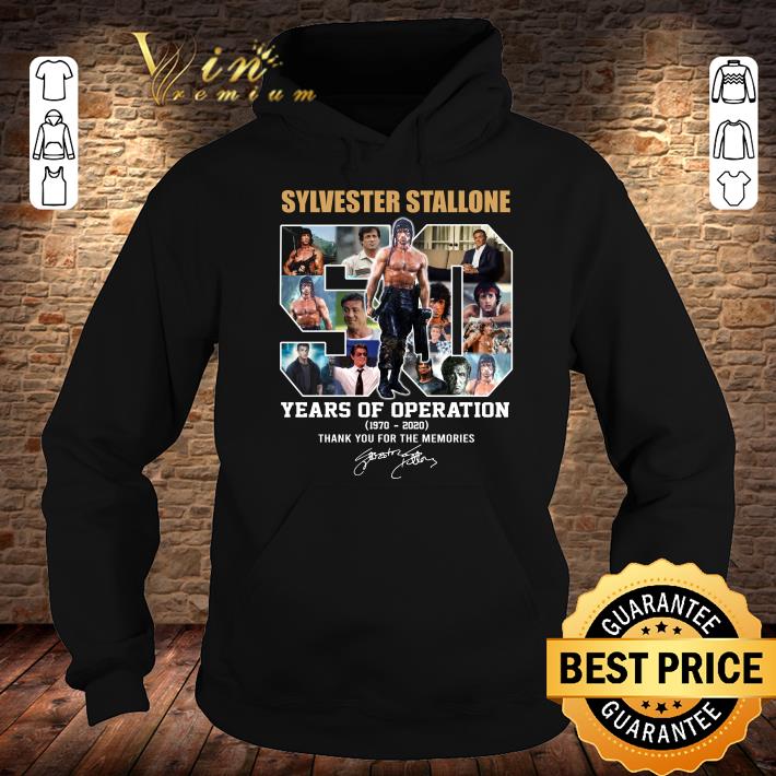 Original Sylvester Stallone 50 Years Of Operation 1970 2020 Thank You For The Memories Signature shirt 401da7b0 sylvester stallone 50 years of operation 1970 2020 thank you for the memories signature shirt 4 - Original Sylvester Stallone 50 Years Of Operation 1970 2020 Thank You For The Memories Signature shirt