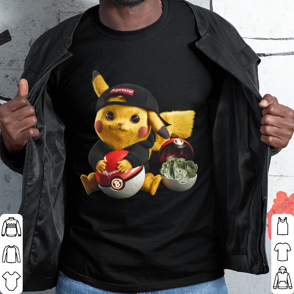 Pokemon Pikachu Shirt, Pikachu Supreme Bitcoin Shirt, Pikachu Supreme Shirt