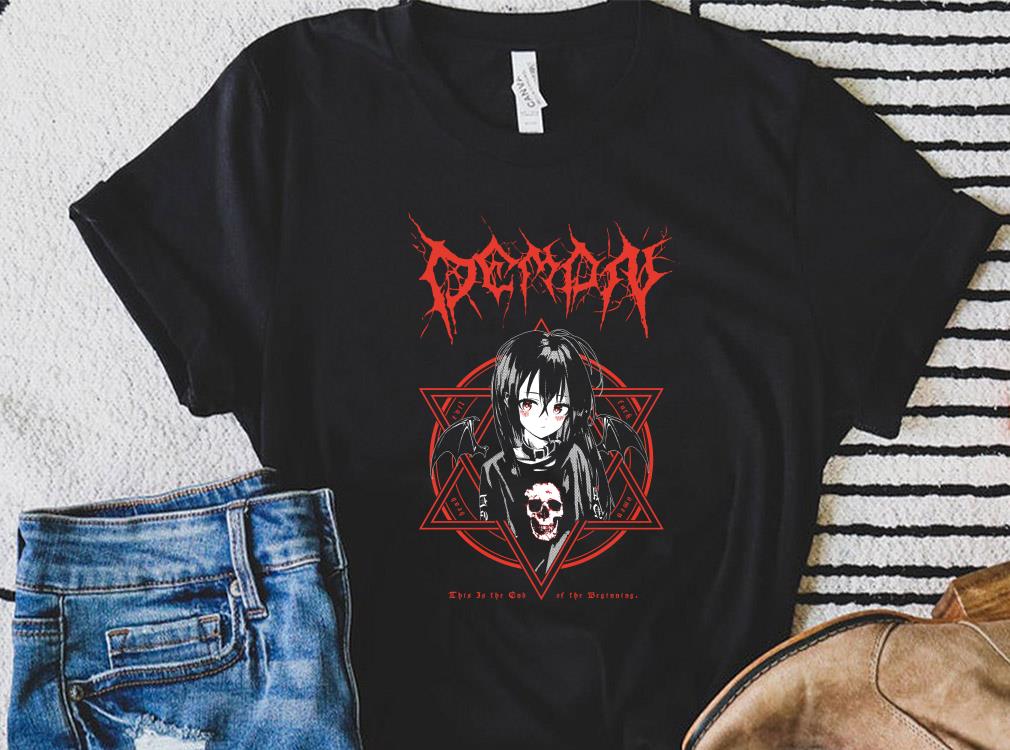 Premium Demon Nadegata This Is The End of The Beginning Shirt, Anime Girl Demon Satanic Shirt