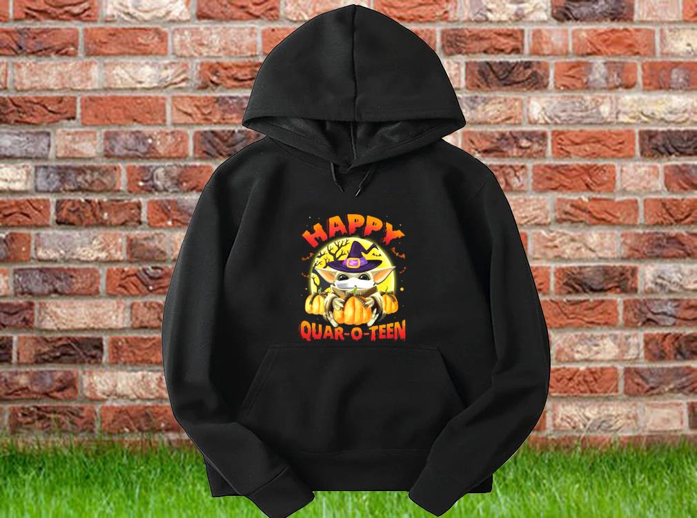Happy Quar-o-teen Halloween Shirt, Baby Yoda Halloween Hoodies, Shirt