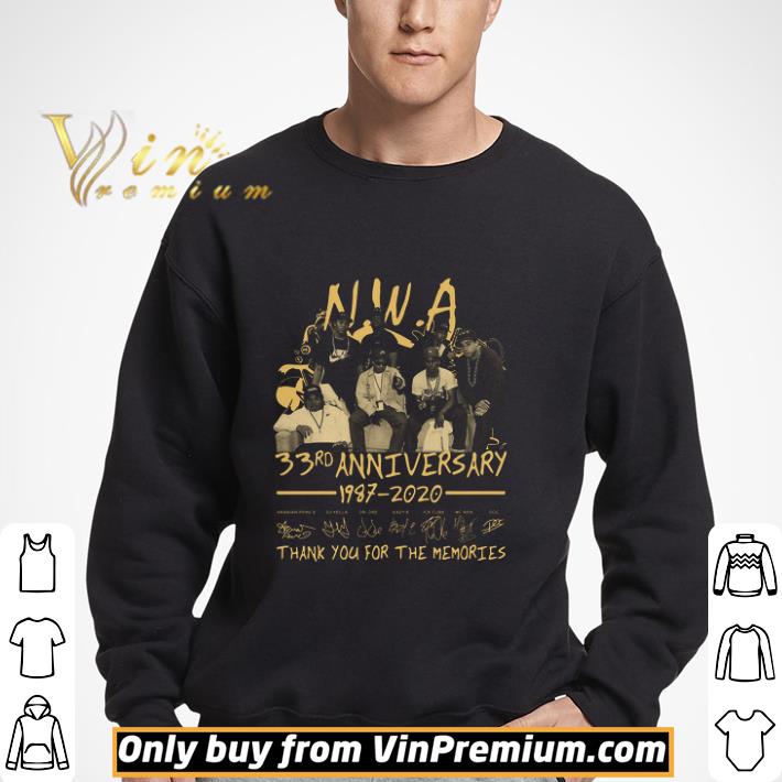 Nwa 33rd Anniversary 1987 2020 Signature Thank You For The Memories shirt