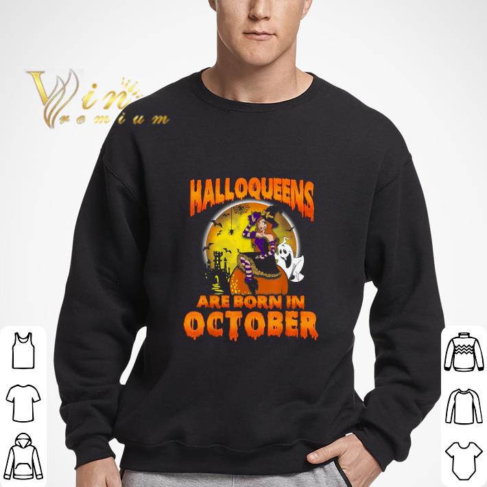 Girl Witch Halloween Are Born In Octorber shirt