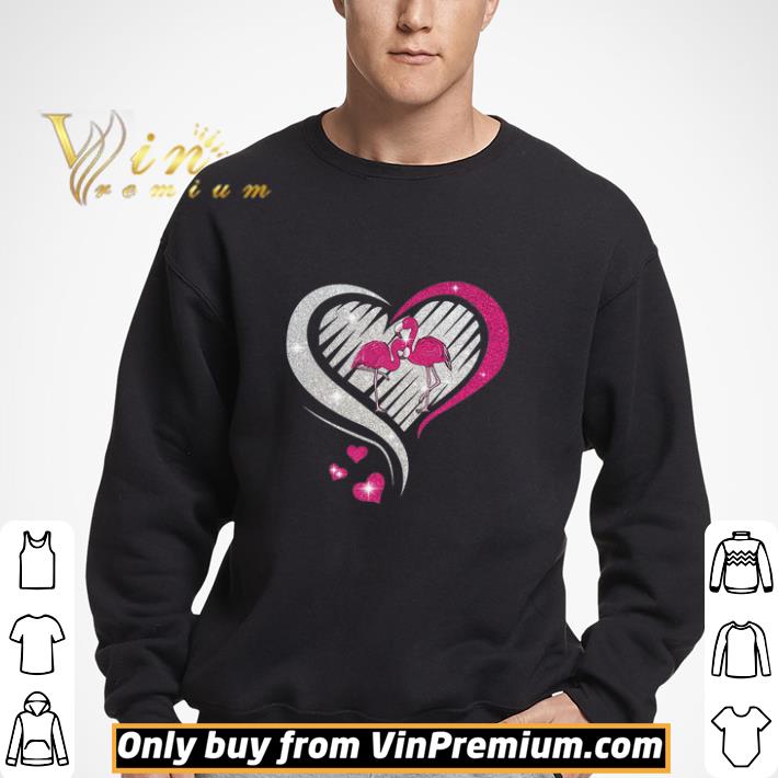 Love Flamingos Heart shirt