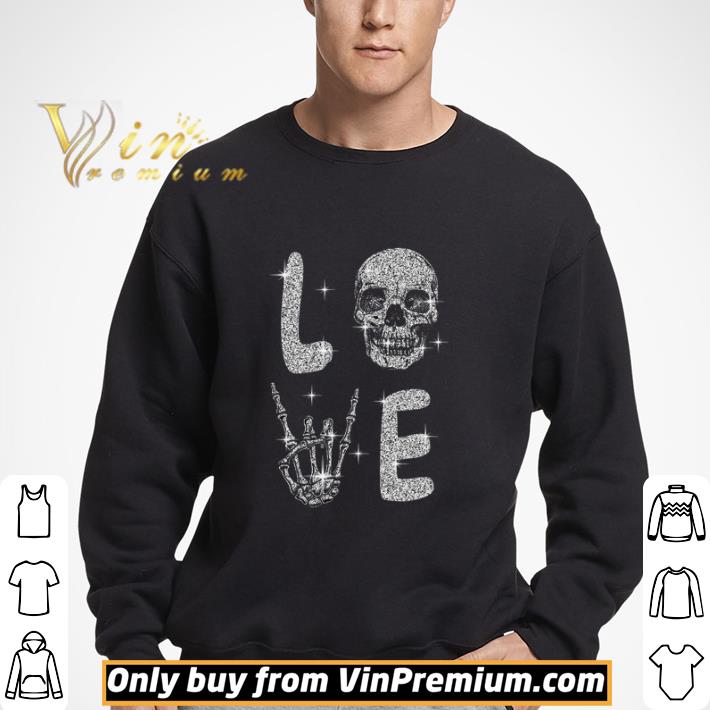 Love Skull Hand Skeleton shirt