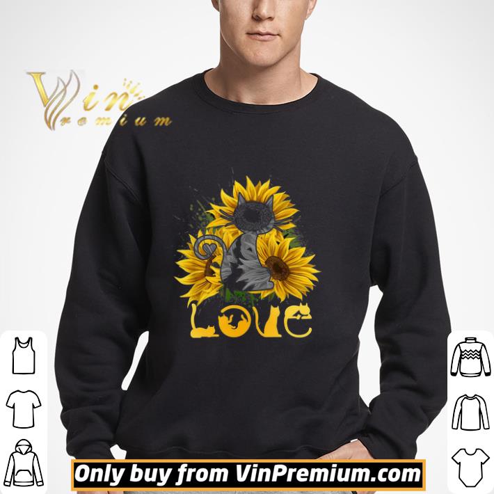 Love Cat Sunflower shirt