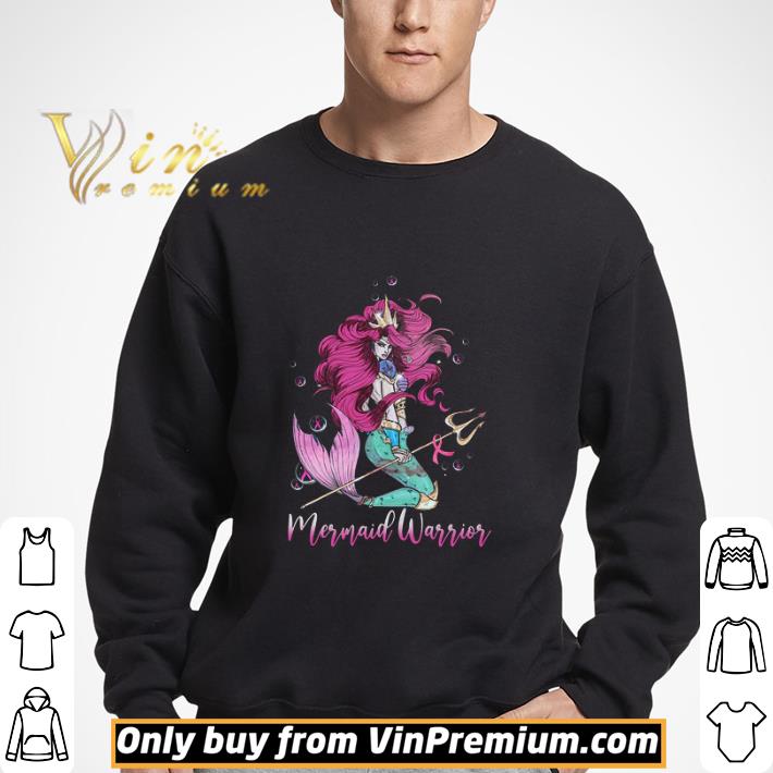 Mermaid Warrior Breast Cancer Awareness shirt
