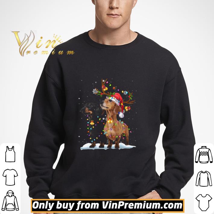 Dachshund Led Light Happy Merry Christmas shirt