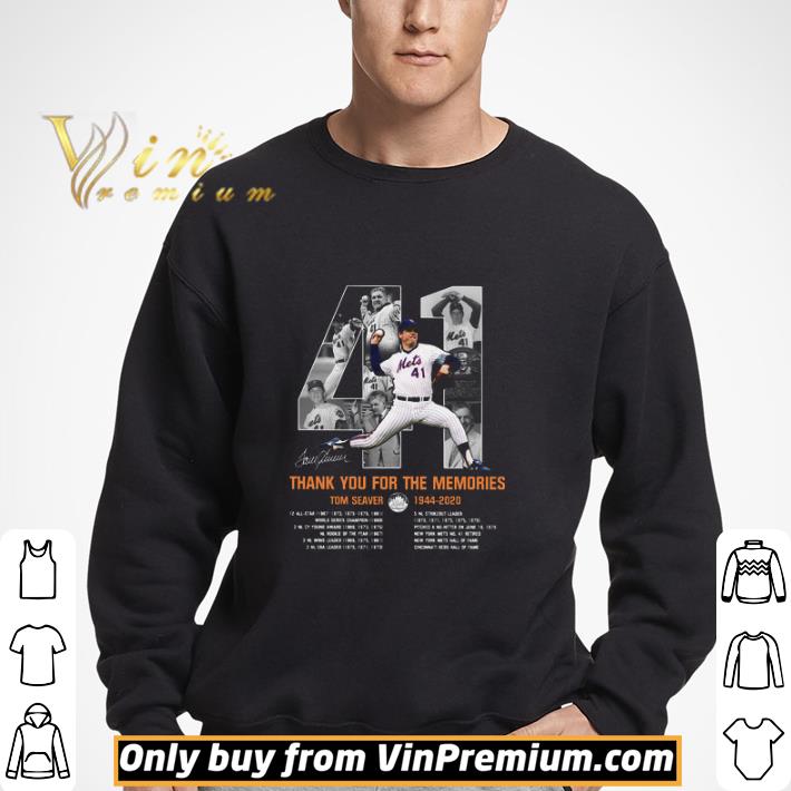 41 Tom Seaver 1944 2020 Signature Thank You For The Memories shirt