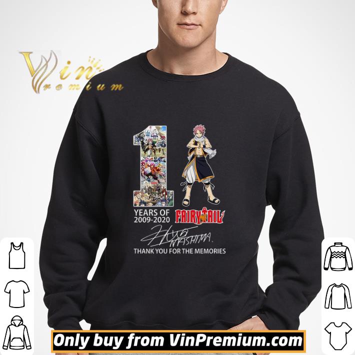 11 Years Of 2009 2020 Fairytail Signature Thank You For The Memories shirt