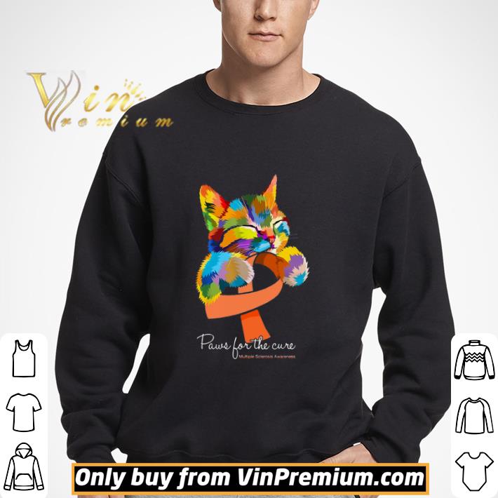 Cat Paws For The Cure Multiple Sclerosis Awareness shirt