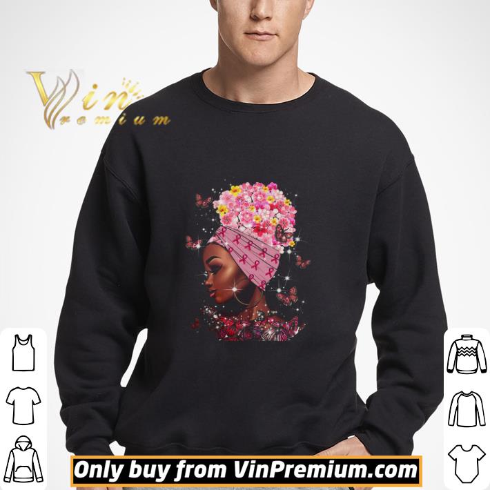 Black Woman Breast Cancer Awareness shirt