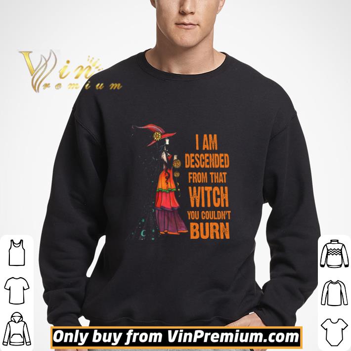 Girl Witch I Am Descended From That Witch You Couldn't Burn shirt