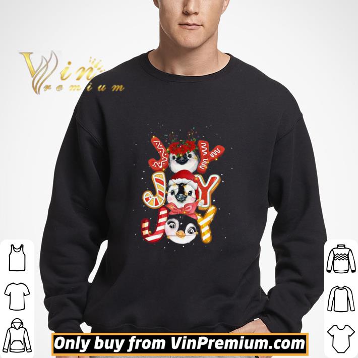Cute Penguin Joy Joy Joy Merry Christmas shirt