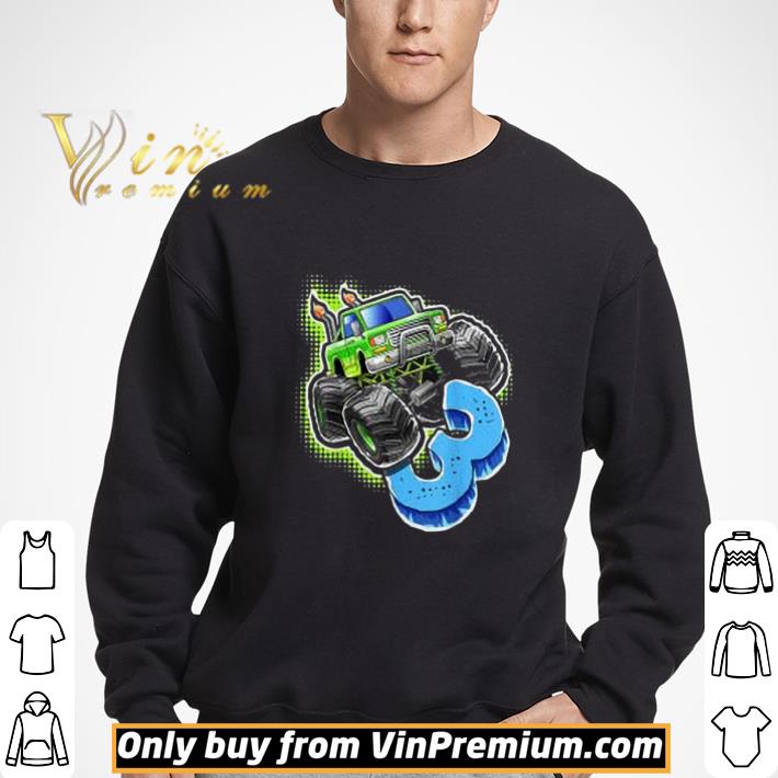 Monster Truck 3rd Birthday Retro Vintage shirt