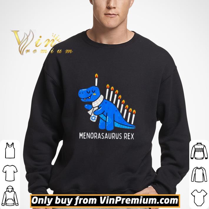 Hanukkah Dinosaur Menorasaurus T Rex Dino shirt