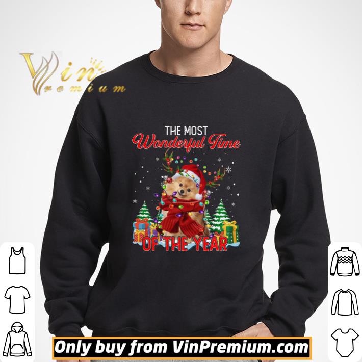 Pomeranian Reindeer Christmas The Most Wonderful Of The Year shirt