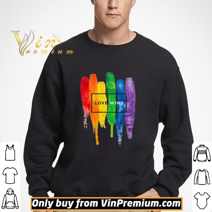 Lgbt Pride Watercolor Love Wins shirt