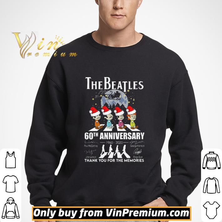 Christmas The Beatles 60th Anniversary 1960 2020 Signature Thank You shirt