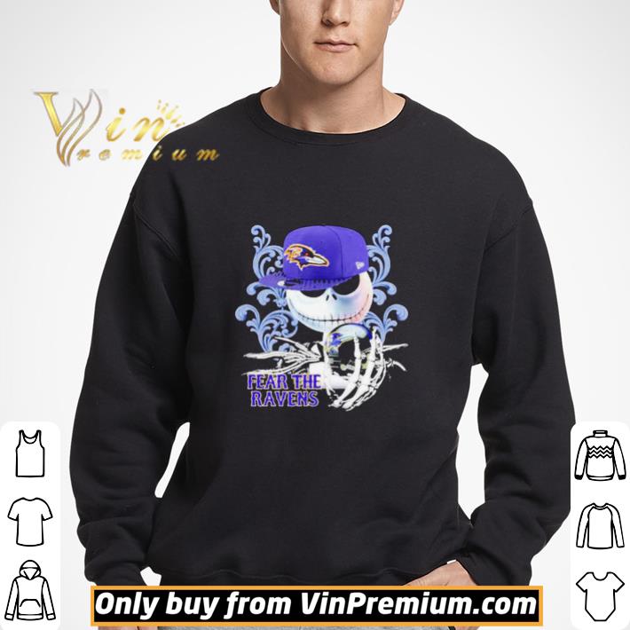 Jack Skellington fear the Baltimore Ravens shirt