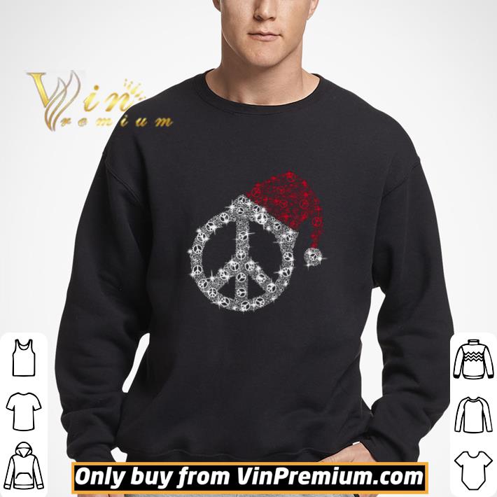 Hippie Peace Diamond Santa Christmas shirt
