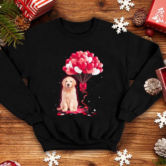 Golden Retriever dog Love Balloons heart shirt