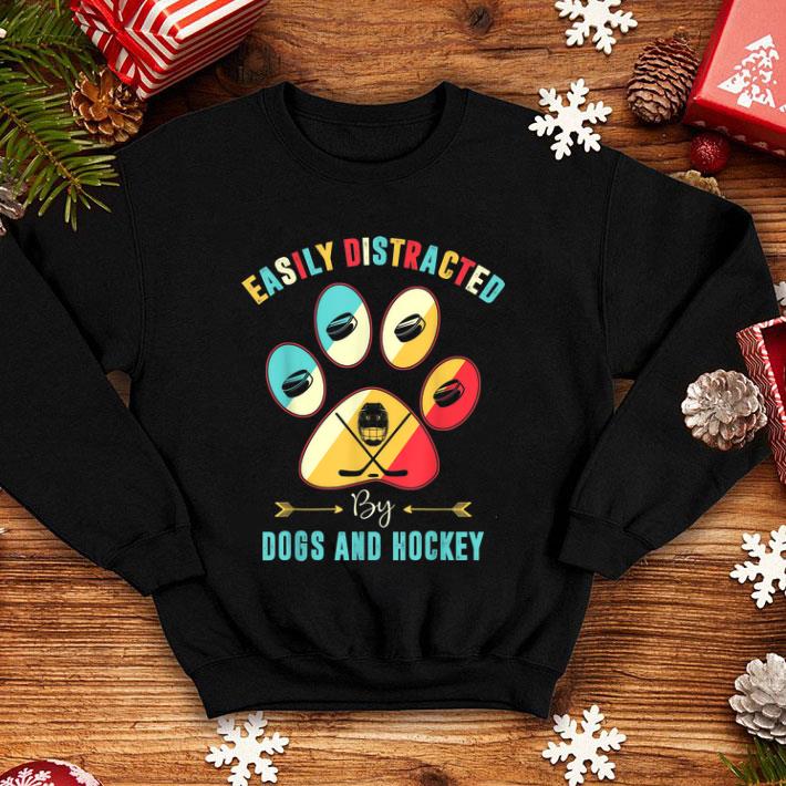 Easily Distracted By Dogs And Hockey shirt