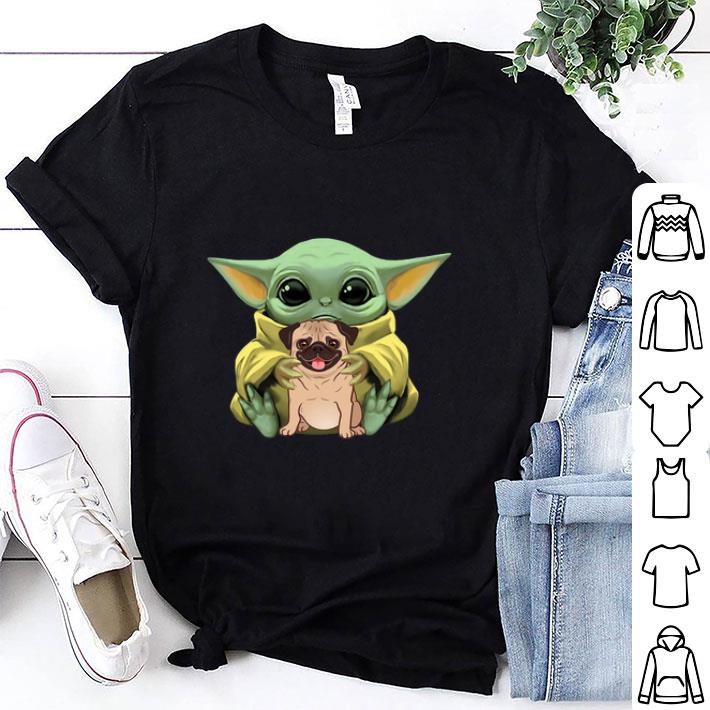 Baby Yoda Hug Pug Dog shirt Baby Yoda Hug Pug Dog shirt 1