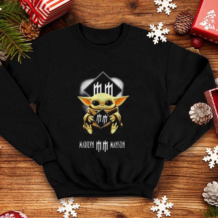 Baby Yoda hug Marilyn Manson Star Wars shirt