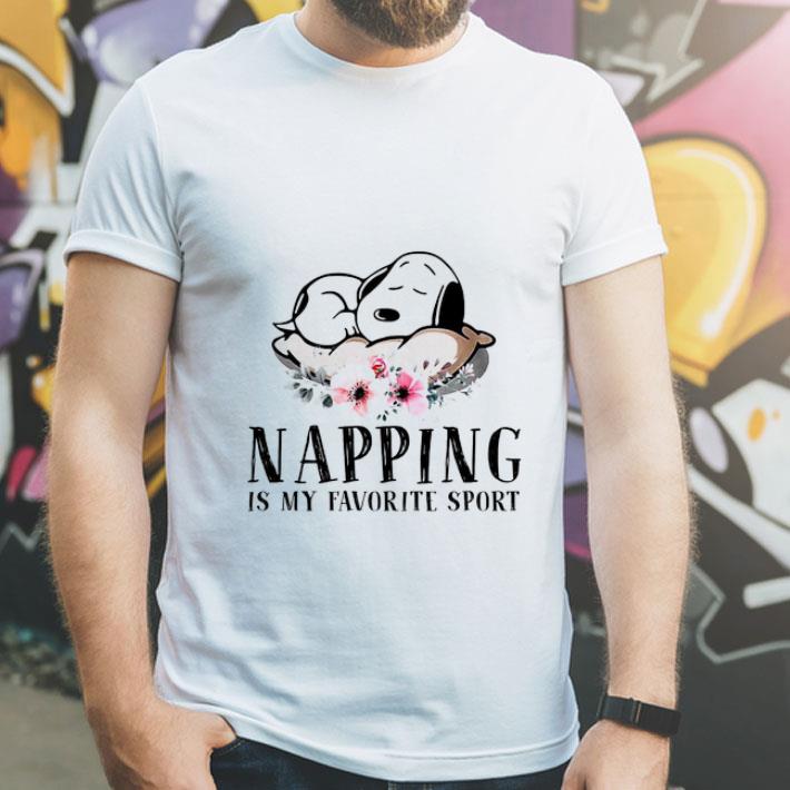 Flowers Snoopy napping is my favorite sport shirt