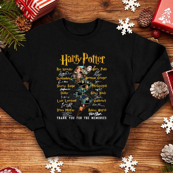 Harry Potter All Signatures Characters Thank You For The Memories Signatures shirt
