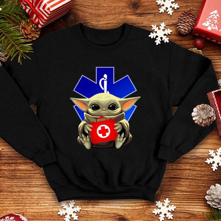 Baby Yoda hug Paramedic EMT Star Wars Mandalorian shirt