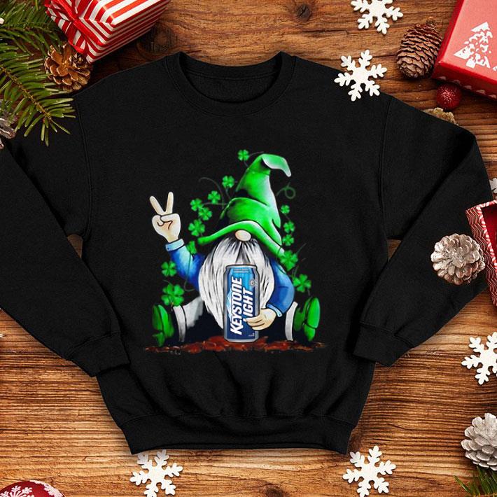 Gnomes Lucky Hug Keystone Light Life Shamrock St Patricks Day shirt