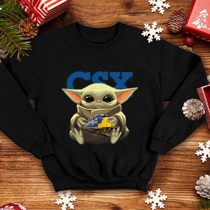 Baby Yoda Hug CSX Corporation shirt