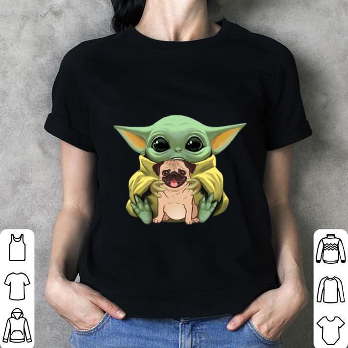 Baby Yoda Hug Pug Dog shirt Baby Yoda Hug Pug Dog shirt 3