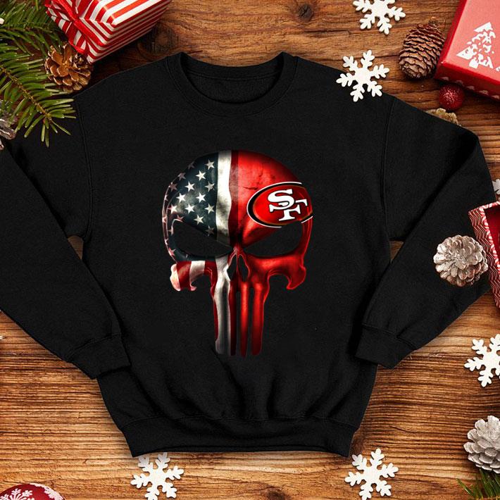 The Punisher Skull American flag San Francisco 49ers shirt