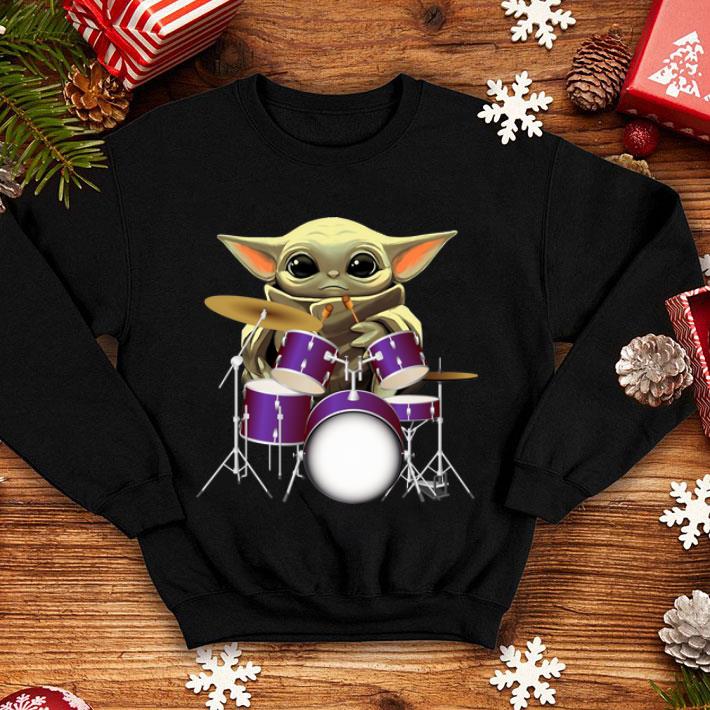 Star Wars Baby Yoda Playing Drum Drummers shirt