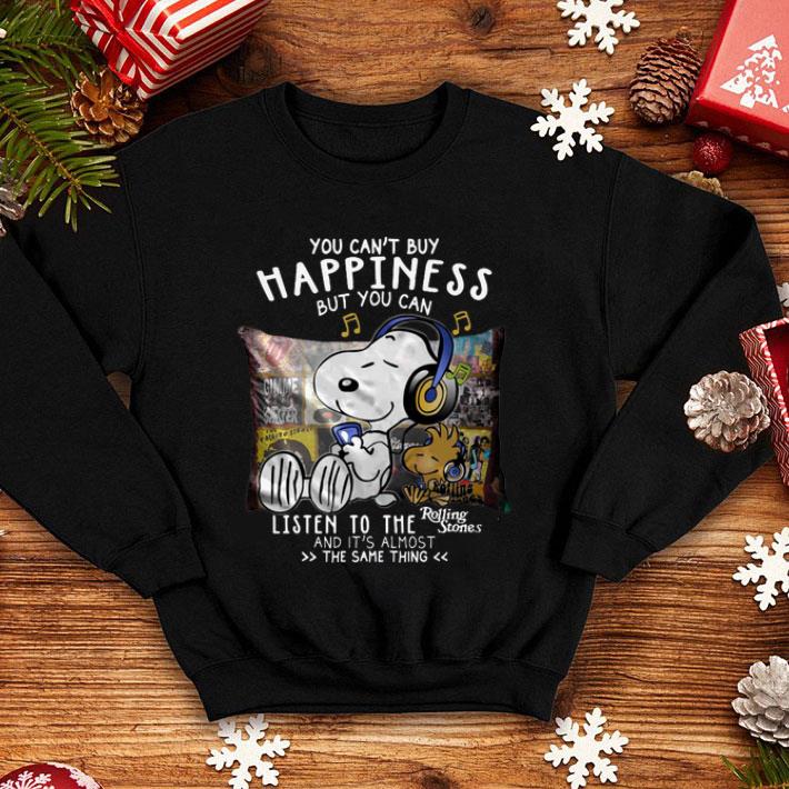 Snoopy You Can't Buy Happiness But You Can Listen To Rolling Stones shirt