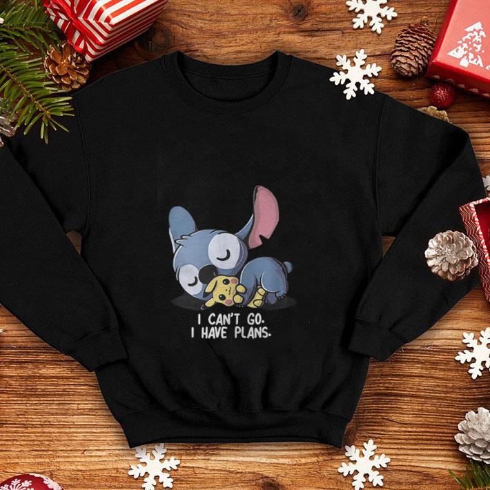 Stitch Hug Pikachu I Can’t Go I Have Plans shirt
