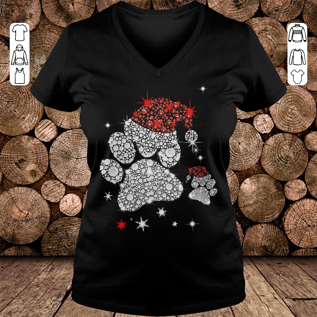 Dog Footprint Santa Hat shirt, sweater, hoodie, longsleeve, ladies v neck